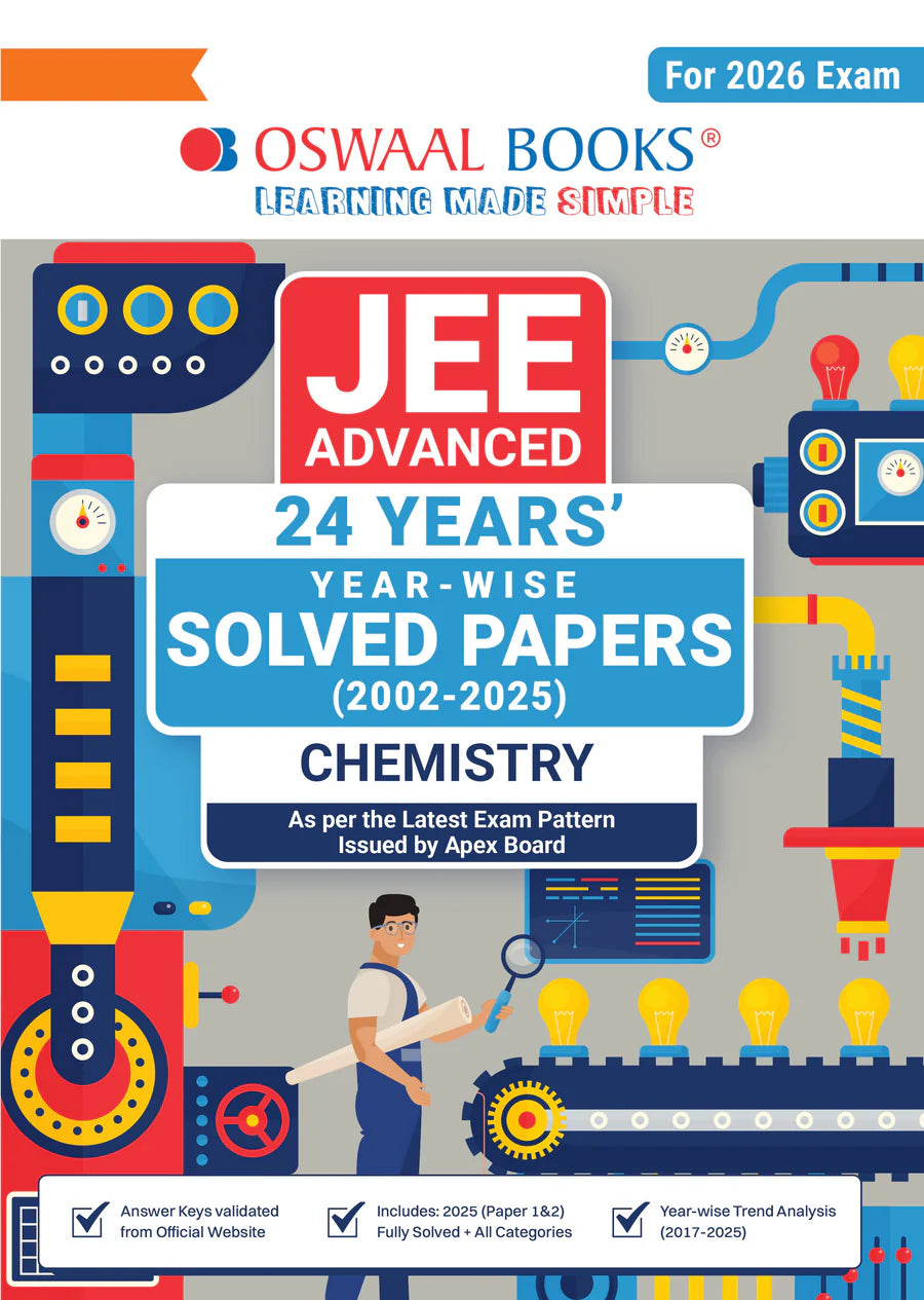 JEE Advanced 24 Years' Solved Papers | Year-Wise (2002-2025) Chemistry (For 2026 Exam)