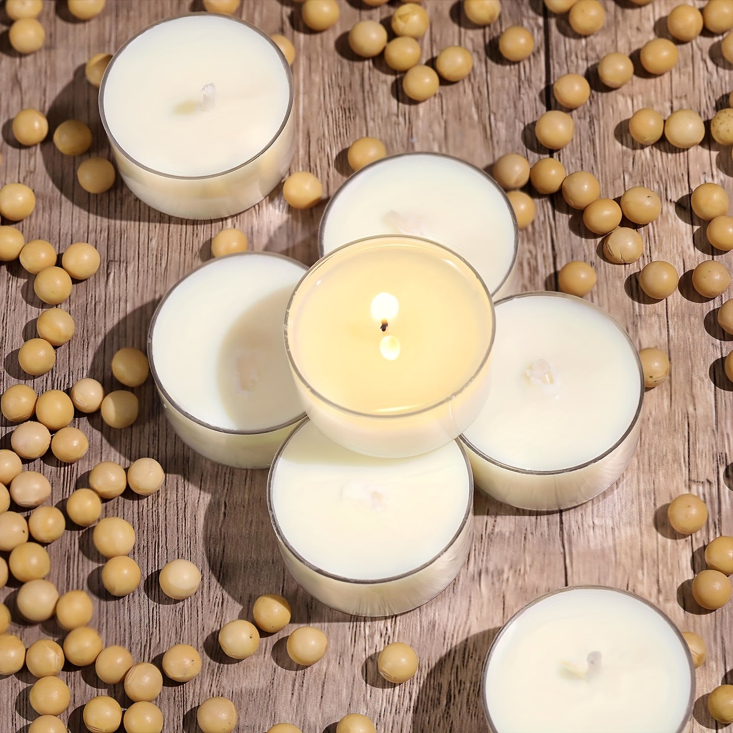 50pcs/100pcs Acrylic Soy Wax, 4-Hour Burn Time - Perfect for Family Gatherings, Parties, Anniversaries, Birthdays