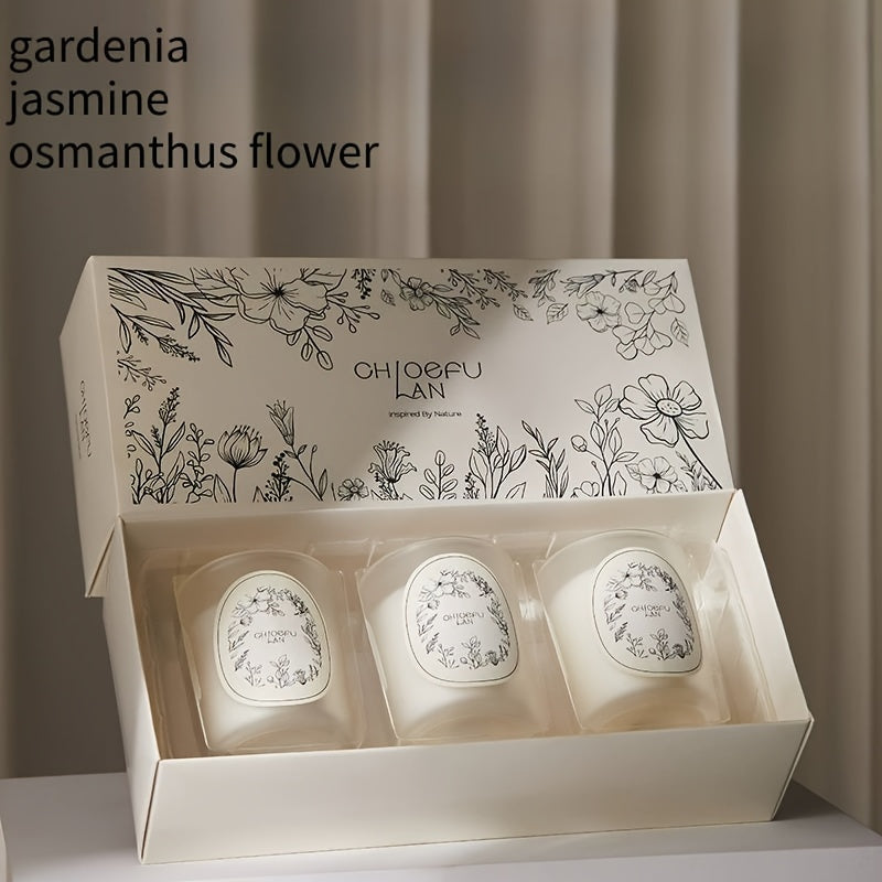 3pcs Scented Candle Gift Box Set Very Suitable for Christmas, Thanksgiving, Easter, Valentine'S Day, Exquisite Gifts for Boyfriend and Girlfriend