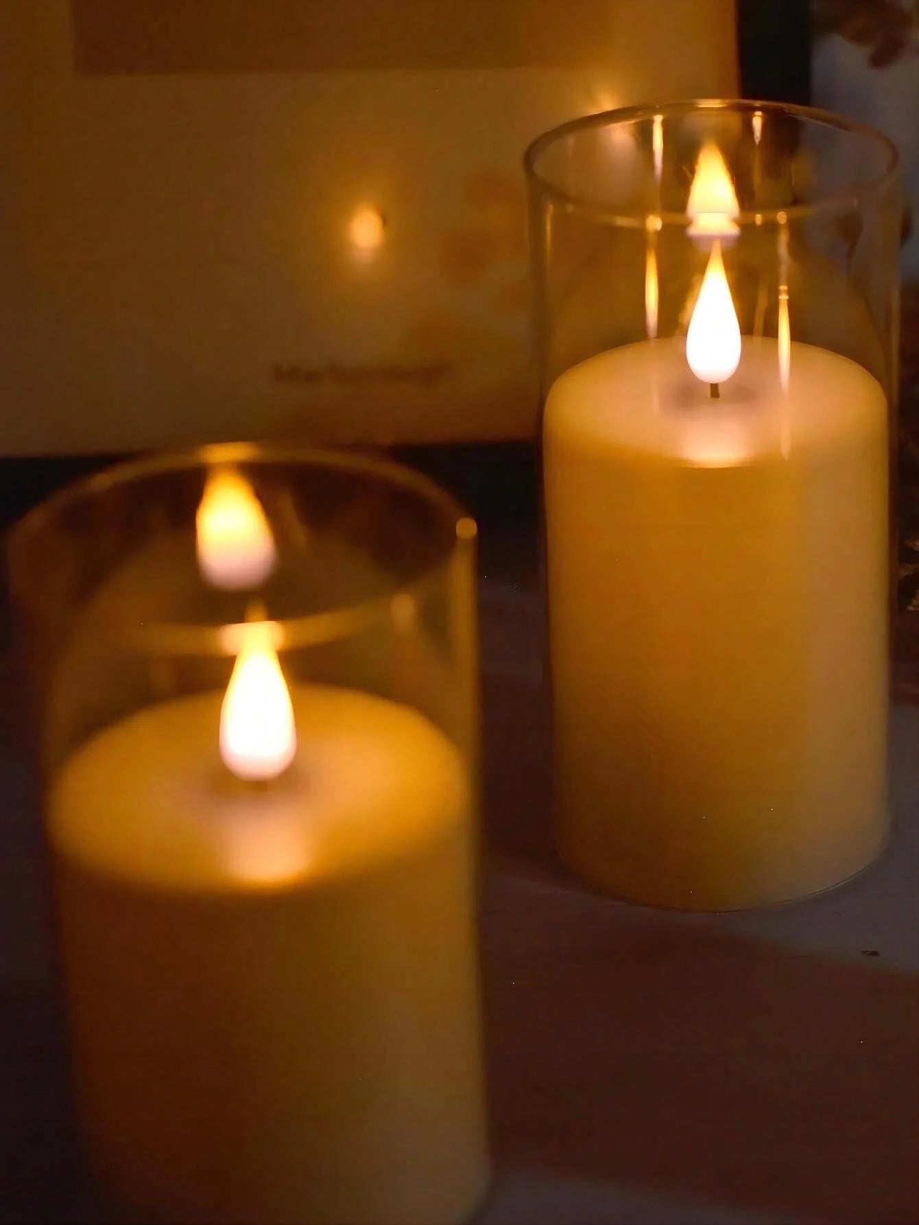 1/3/6Pcs Led Flameless Electric Candles Lamp Acrylic Glass Battery Flickering Fake Tealight Candle Bulk For Wedding Christmas