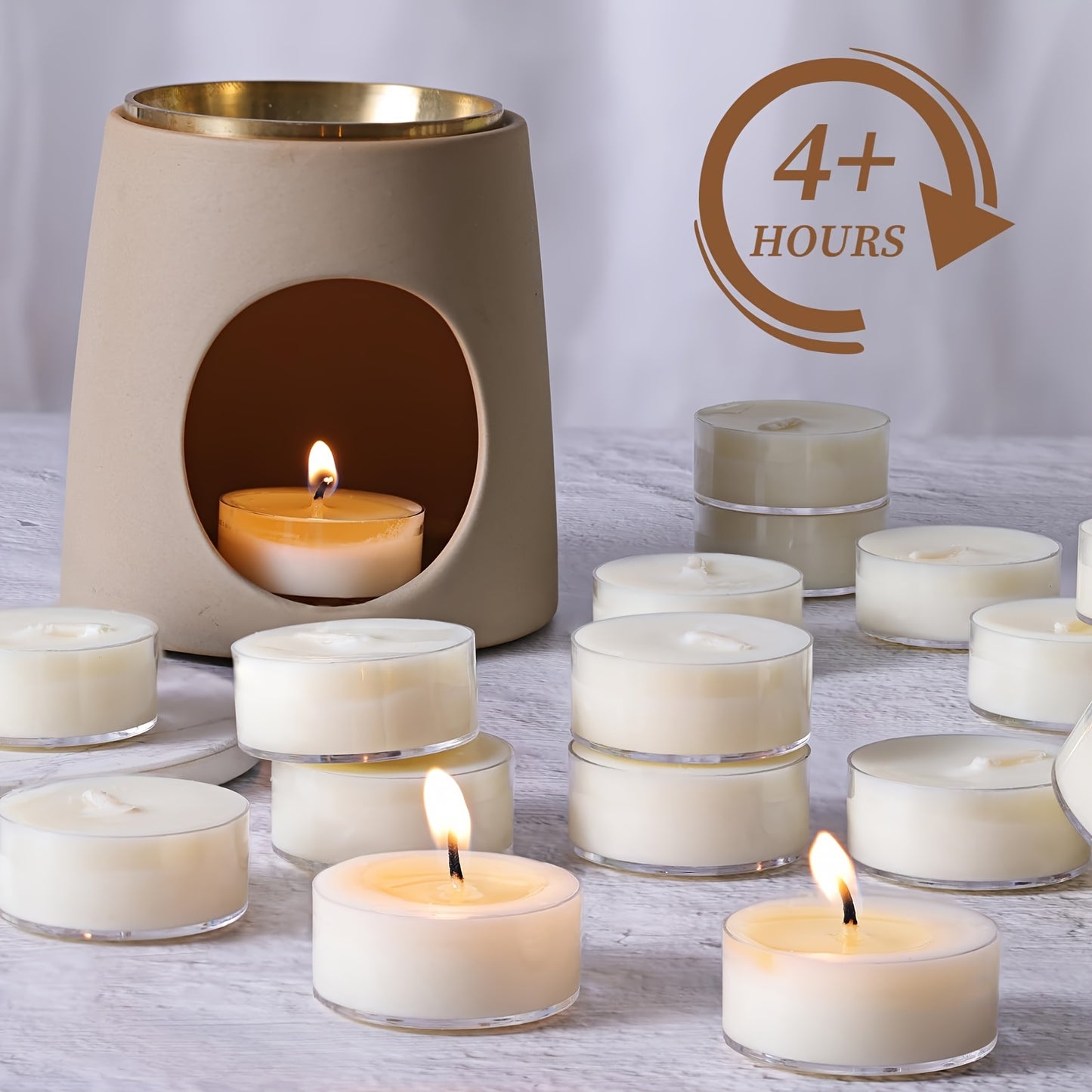 50pcs/100pcs Acrylic Soy Wax, 4-Hour Burn Time - Perfect for Family Gatherings, Parties, Anniversaries, Birthdays
