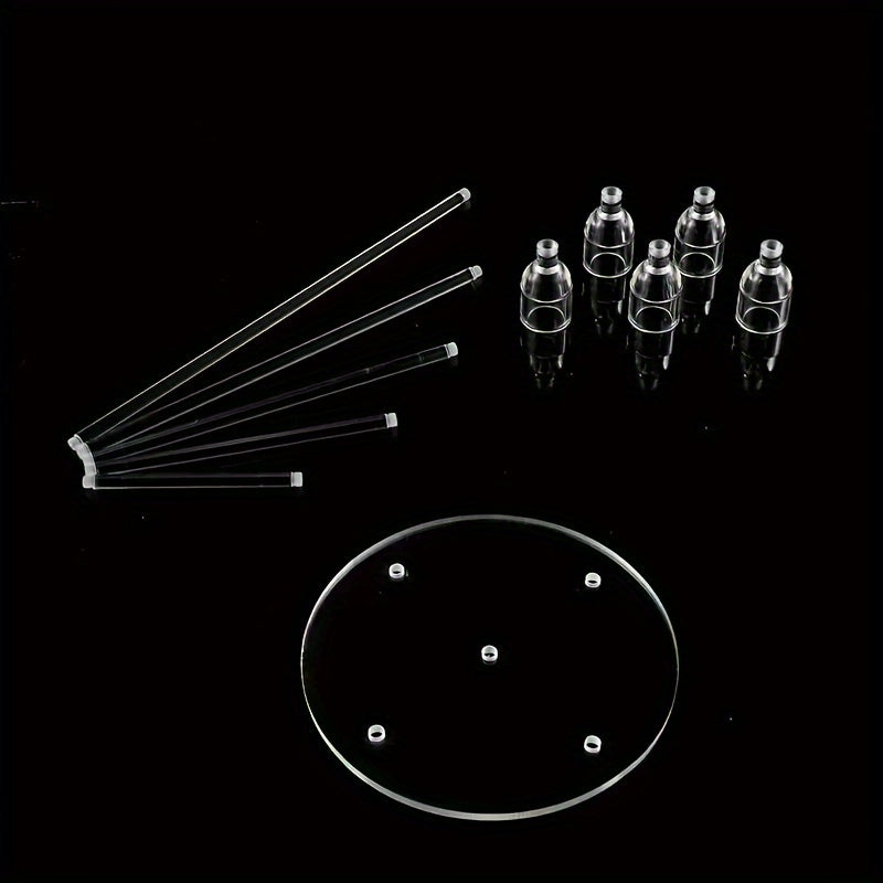 Set of 1/2/10 Acrylic Candle Holders with 5 Arms, Transparent Centerpieces for Wedding And Dining Table Decor, Suitable for Wedding And Party Decorations.