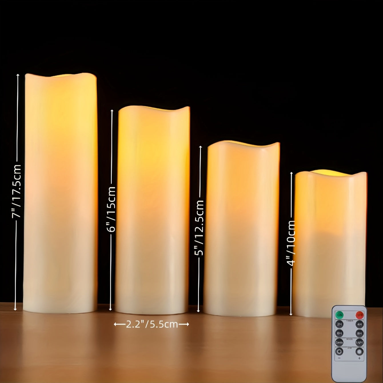 12-Pack Flameless LED Candles with Remote, Timer (2/4/6/8hr), Flickering Effect,