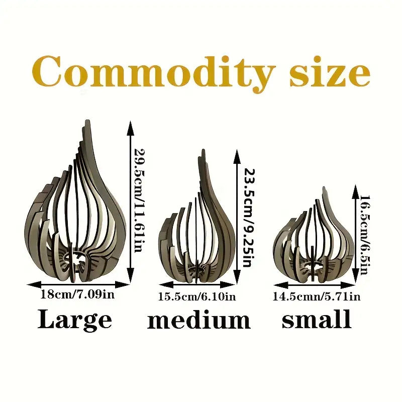 3pcs for Lotus Shape Tea Light Holder, Bohemian Style Candle Base for Home Decor, Unique DIY Art Craft Desktop/Bedside Decoration Gift for Mother's Day, Father's Day, Parties(Candle Not Included), Party Decor, Holiday Gift, D