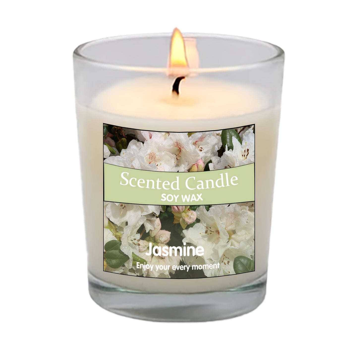 Luxury Soy Wax Aromatherapy Candle Set with six soothing fragrances—Jasmine, Lavender, Vanilla, Gardenia, Lemon, and Rose. Long-lasting 120-hour burn time, perfect for home scenting and elegant gifting for women and men on special occasions.