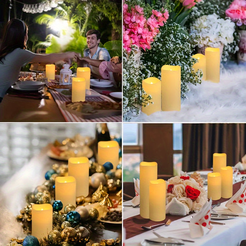 12-Pack Flameless LED Candles with Remote, Timer (2/4/6/8hr), Flickering Effect,