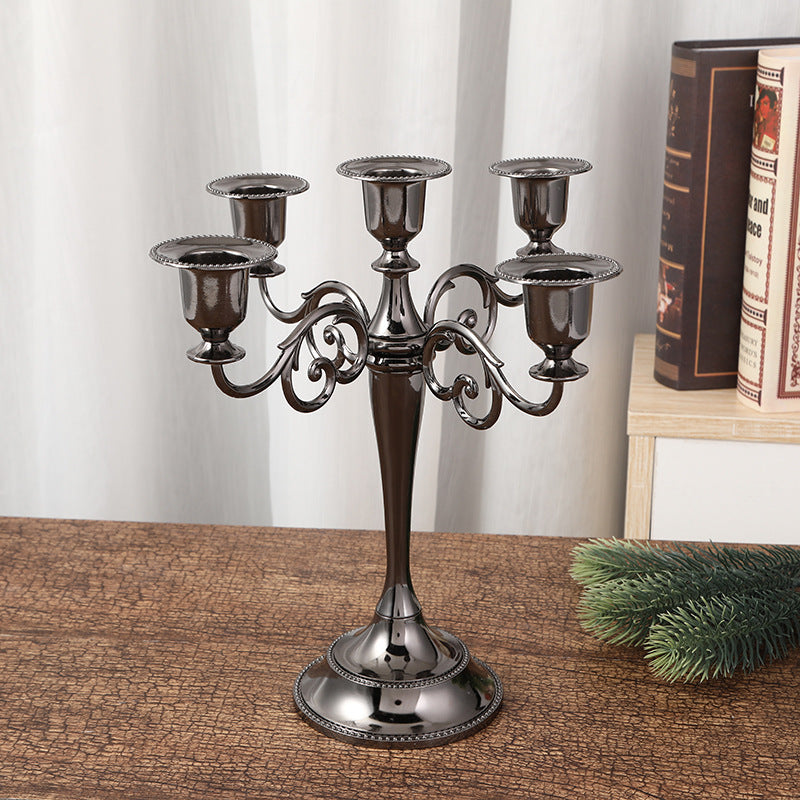 Elegant retro European candlestick-metal material, suitable for wedding props decoration romantic candlelight dinner and  home
