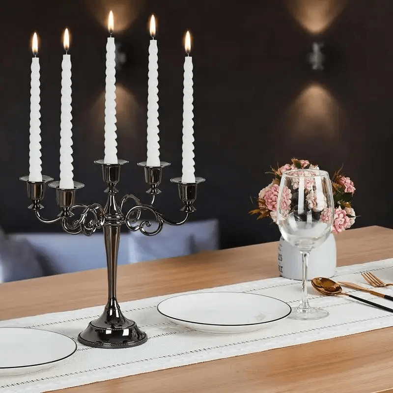 Elegant retro European candlestick-metal material, suitable for wedding props decoration romantic candlelight dinner and  home