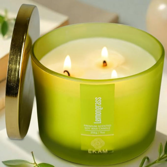 3 Wick Soy Wax Scented Candle|