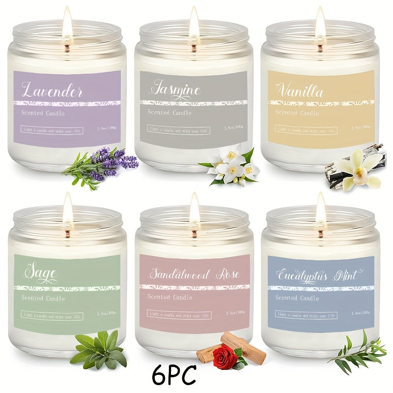 1pc/6pcs Home Fragrance Candle Gift Set