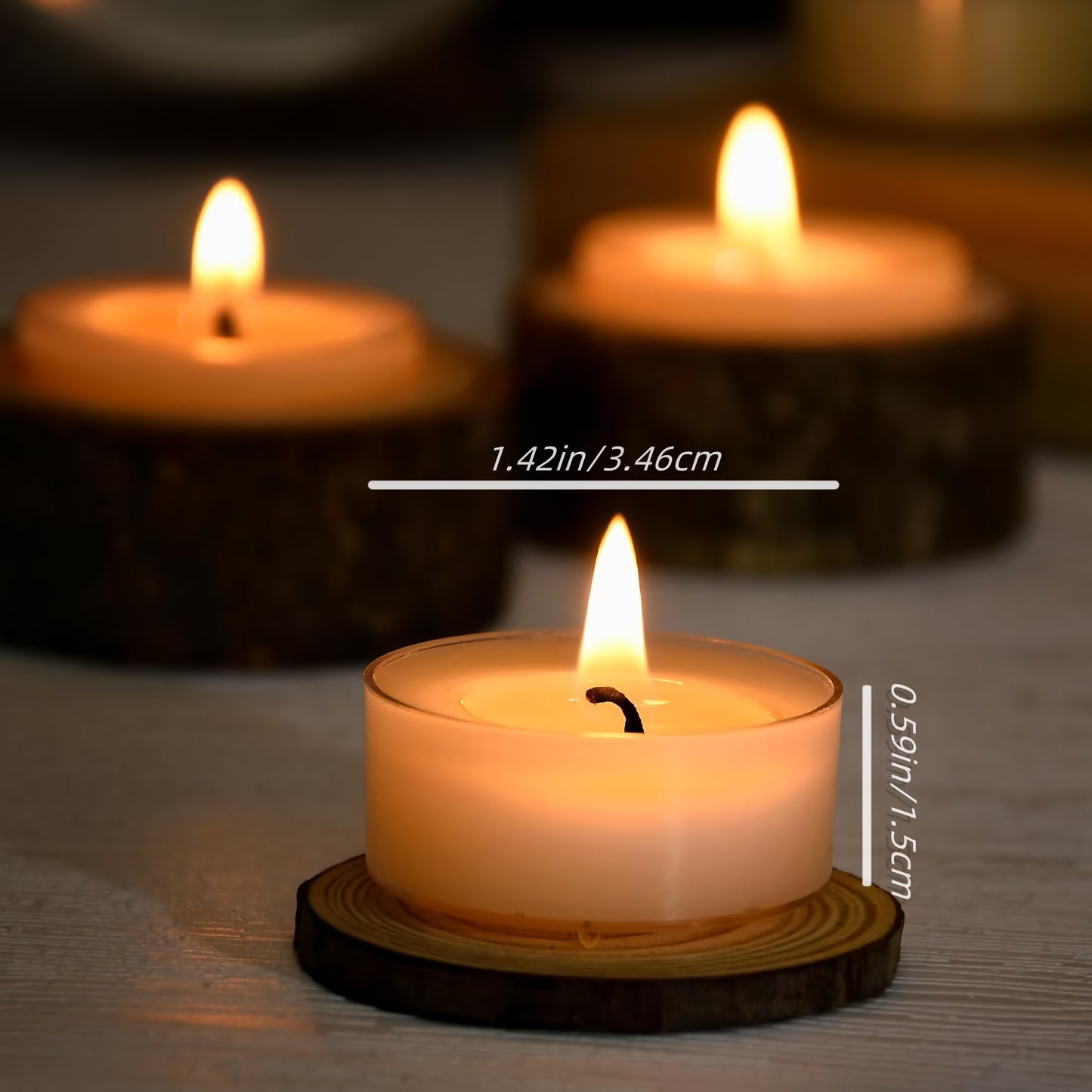 50pcs/100pcs Acrylic Soy Wax, 4-Hour Burn Time - Perfect for Family Gatherings, Parties, Anniversaries, Birthdays