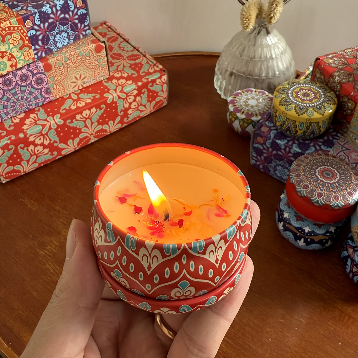 4pcs Scented Candle Set - Jasmine, Sandalwood, Rose & More