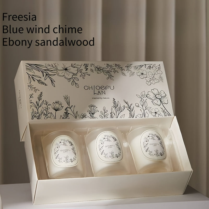 3pcs Scented Candle Gift Box Set Very Suitable for Christmas, Thanksgiving, Easter, Valentine'S Day, Exquisite Gifts for Boyfriend and Girlfriend