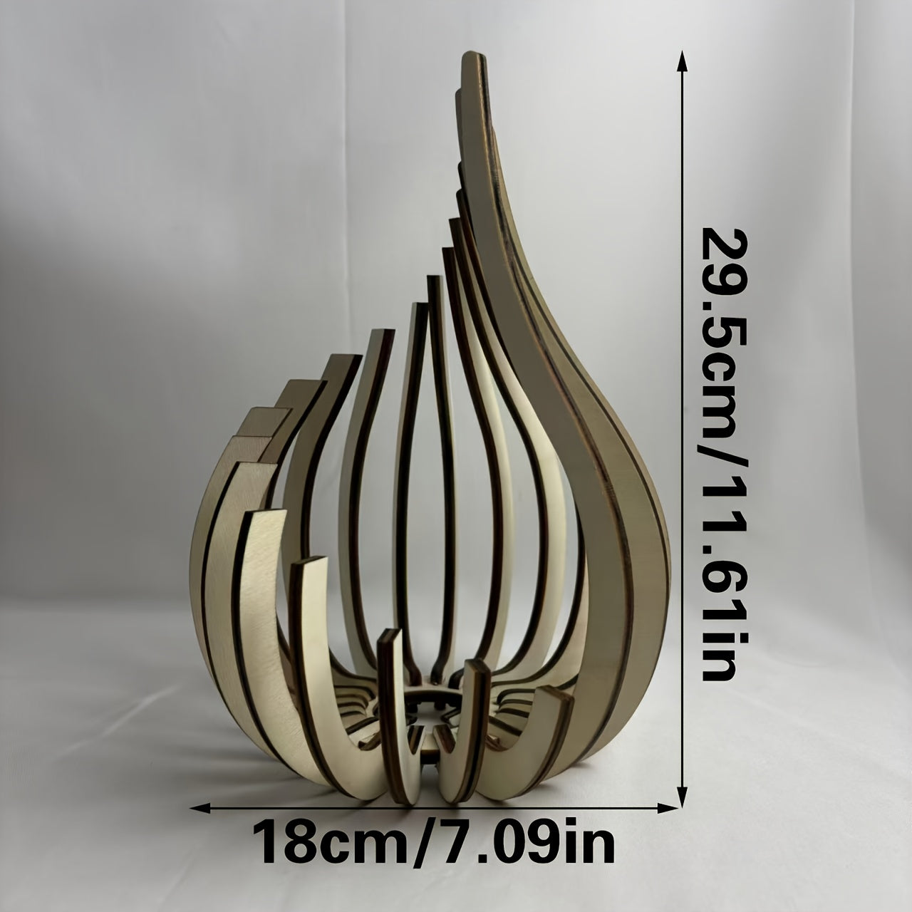 Hand-Carved Modern Minimalist Candle Holder - Elegant Artificial Wood Table Centerpiece with Natural Wood Grain, Animal-Inspired Design