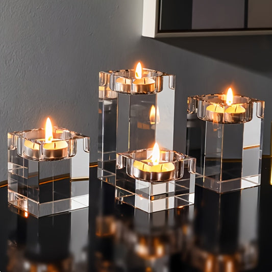Home Wedding Decoration Ornaments, Valentine'S Day, Christmas, Birthday Gift Crystal Candlestick Set