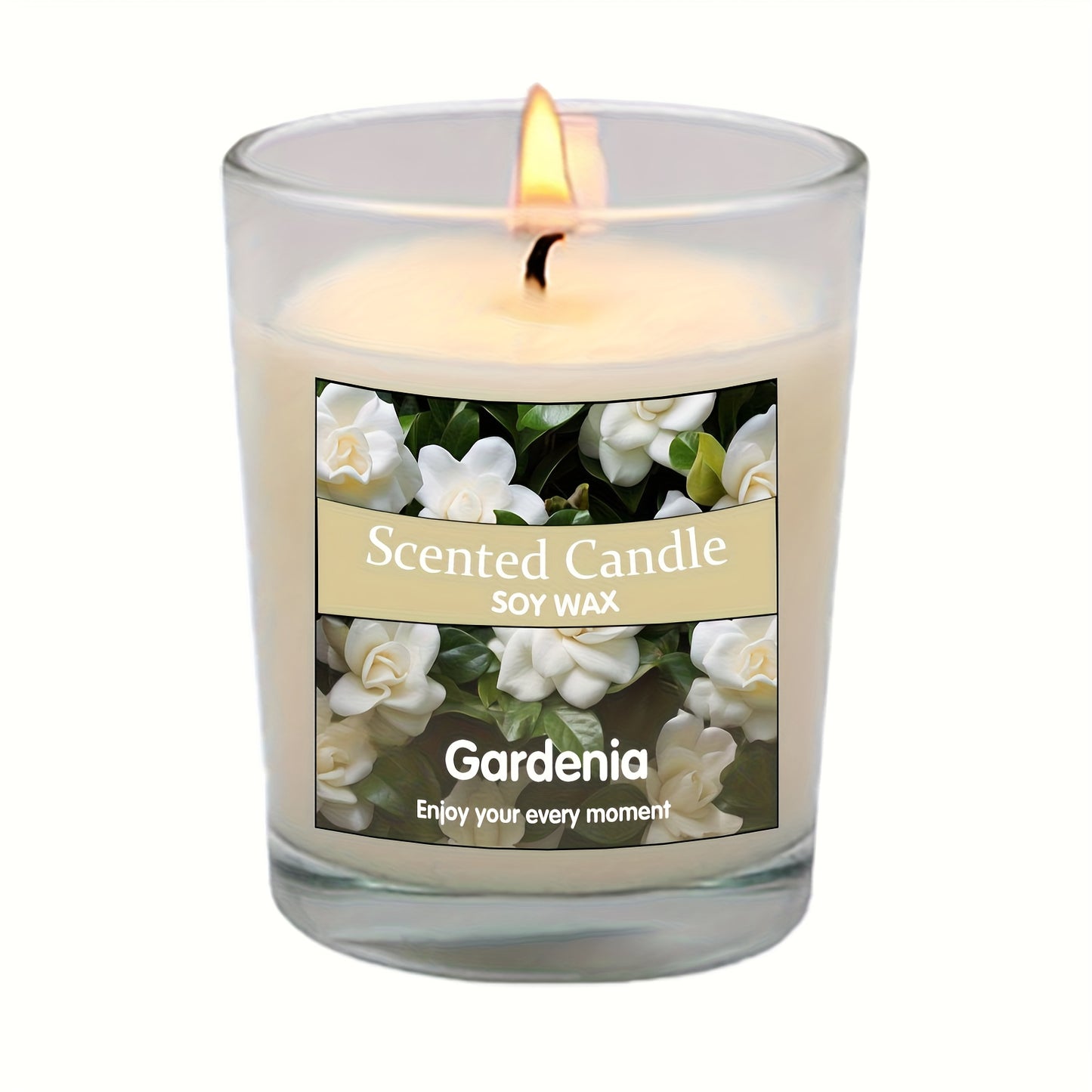 Luxury Soy Wax Aromatherapy Candle Set with six soothing fragrances—Jasmine, Lavender, Vanilla, Gardenia, Lemon, and Rose. Long-lasting 120-hour burn time, perfect for home scenting and elegant gifting for women and men on special occasions.