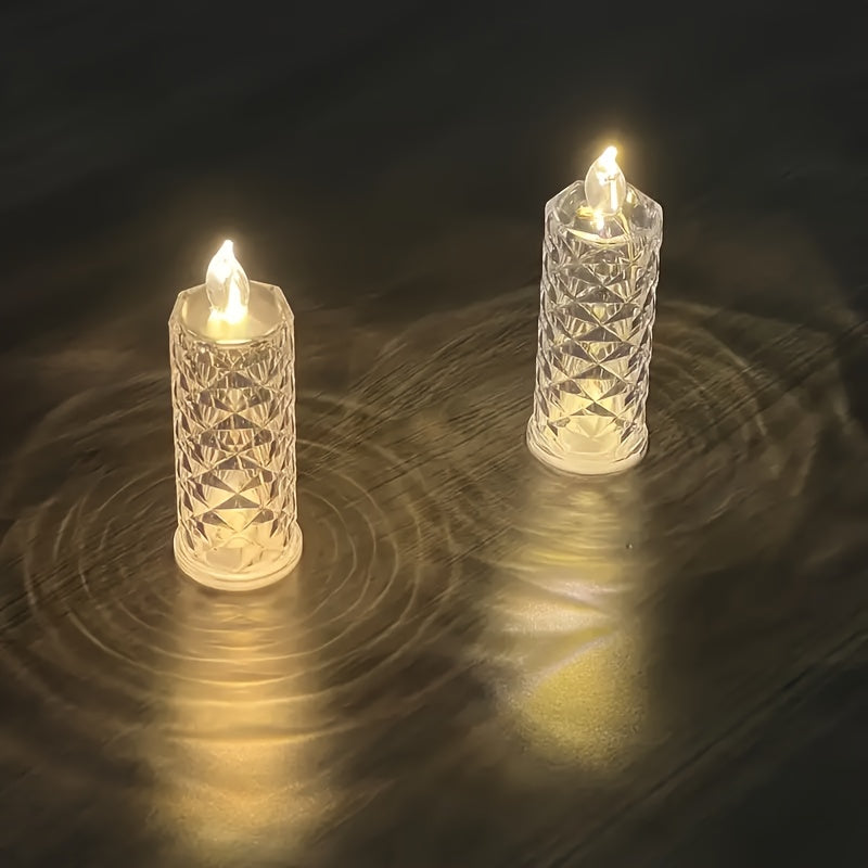 Set of 6 Flameless LED Pillar Candles - Battery Operated