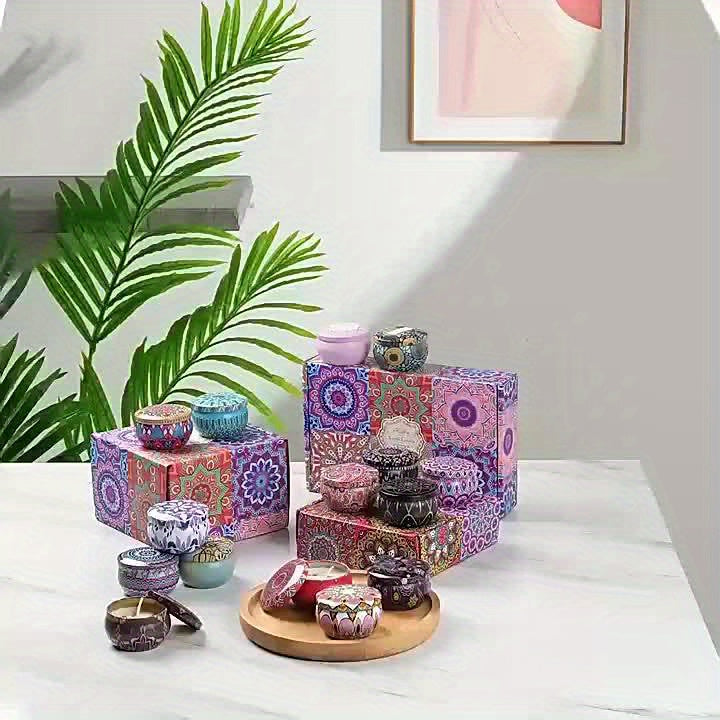 4pcs Scented Candle Set - Jasmine, Sandalwood, Rose & More