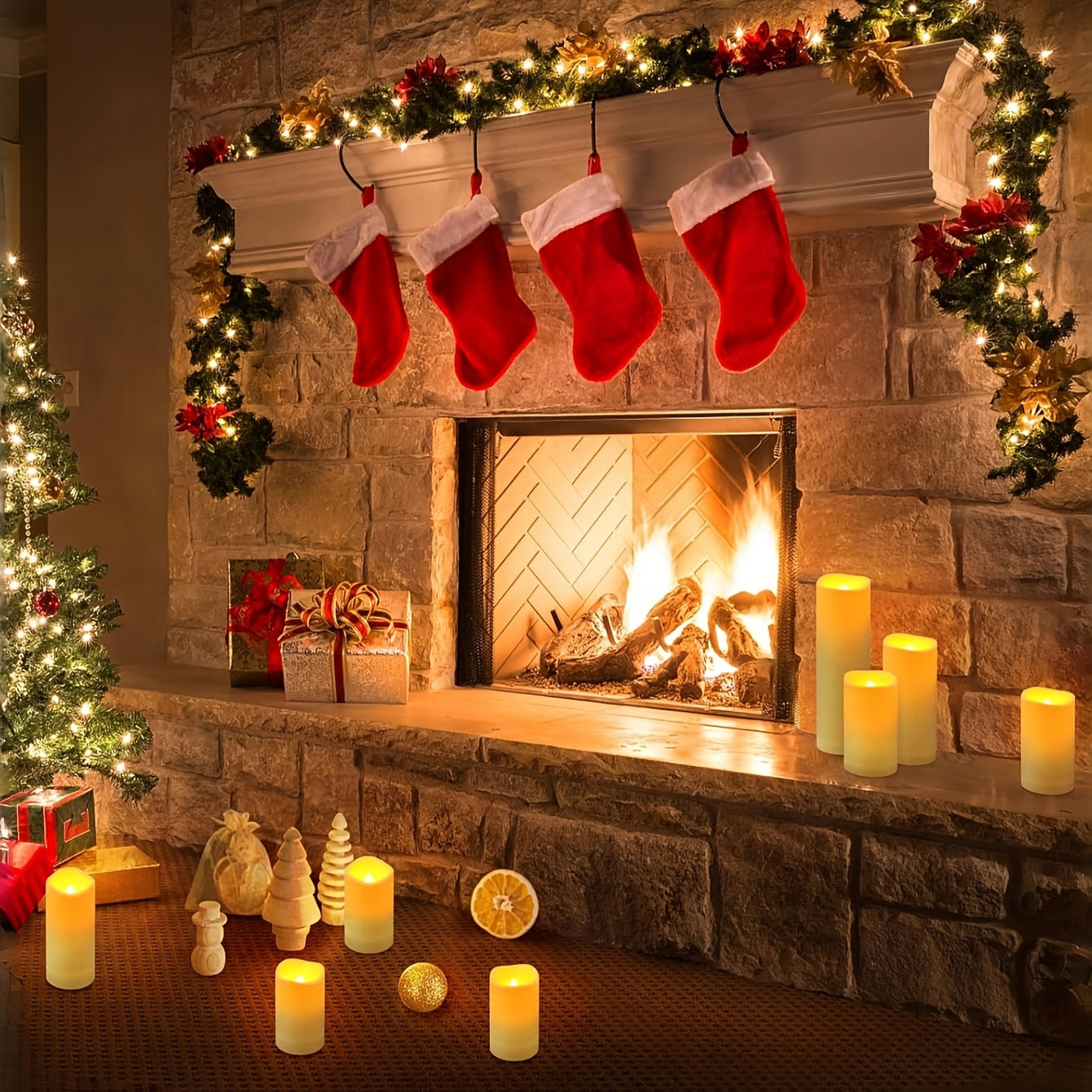 12-Pack Flameless LED Candles with Remote, Timer (2/4/6/8hr), Flickering Effect,