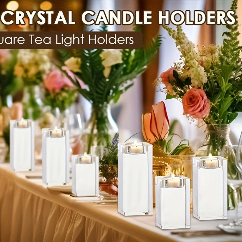 Home Wedding Decoration Ornaments, Valentine'S Day, Christmas, Birthday Gift Crystal Candlestick Set