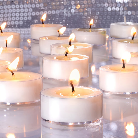 50pcs/100pcs Acrylic Soy Wax, 4-Hour Burn Time - Perfect for Family Gatherings, Parties, Anniversaries, Birthdays