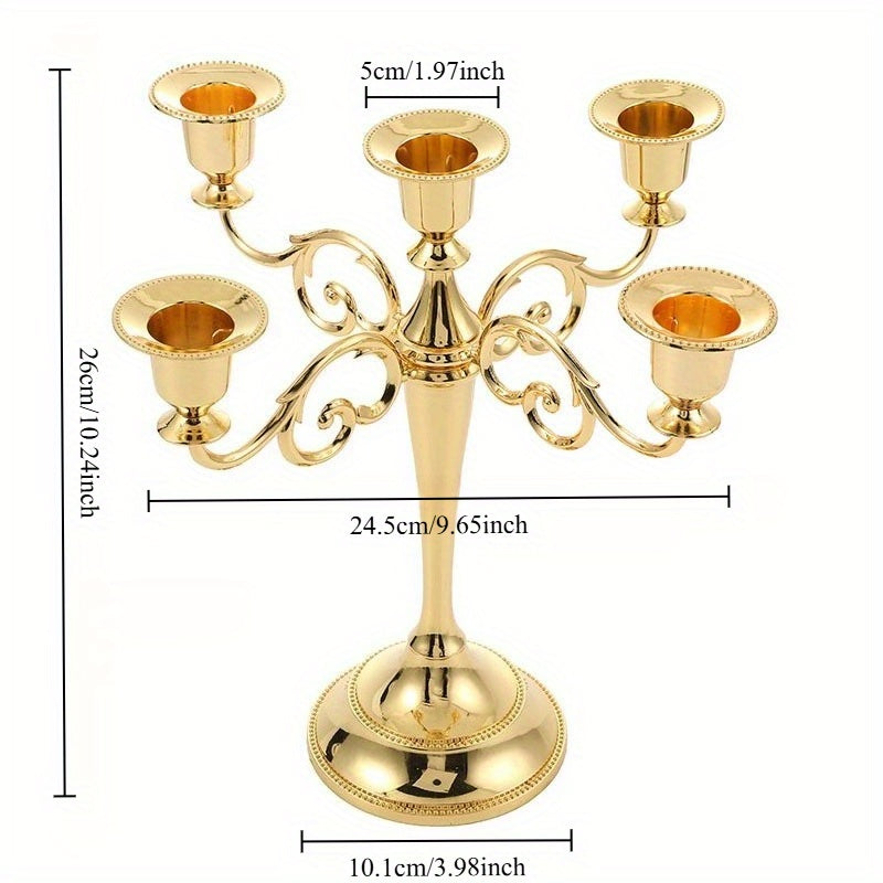 Elegant retro European candlestick-metal material, suitable for wedding props decoration romantic candlelight dinner and  home