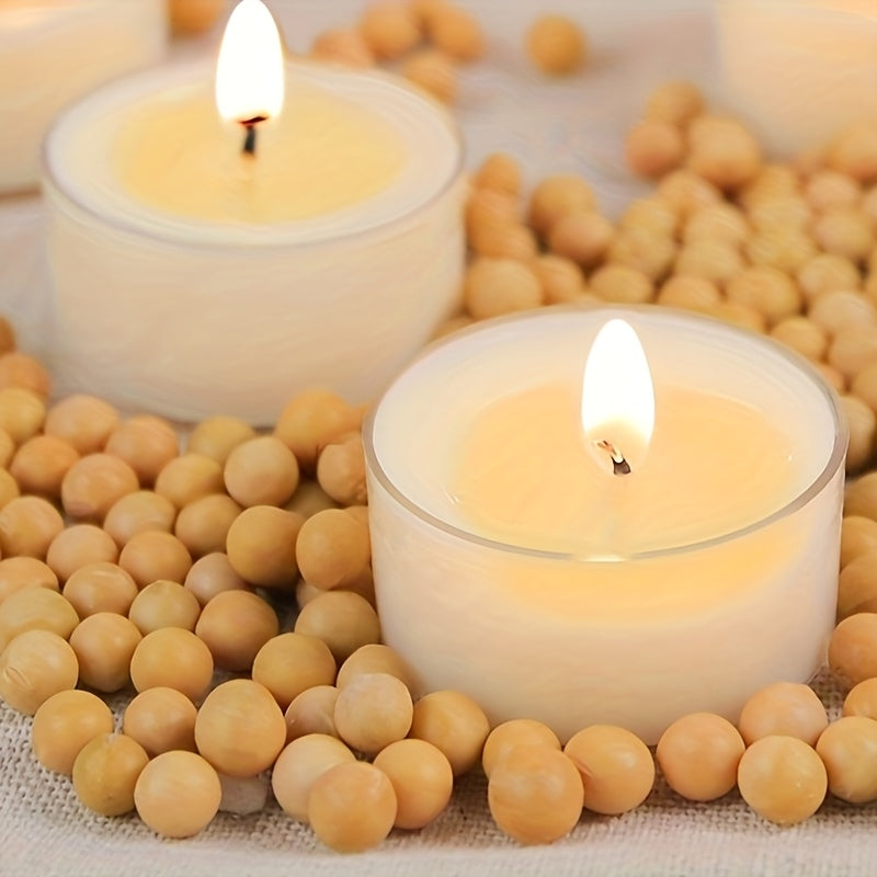 50pcs/100pcs Acrylic Soy Wax, 4-Hour Burn Time - Perfect for Family Gatherings, Parties, Anniversaries, Birthdays