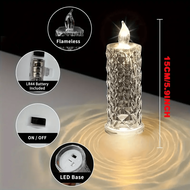 Set of 6 Flameless LED Pillar Candles - Battery Operated