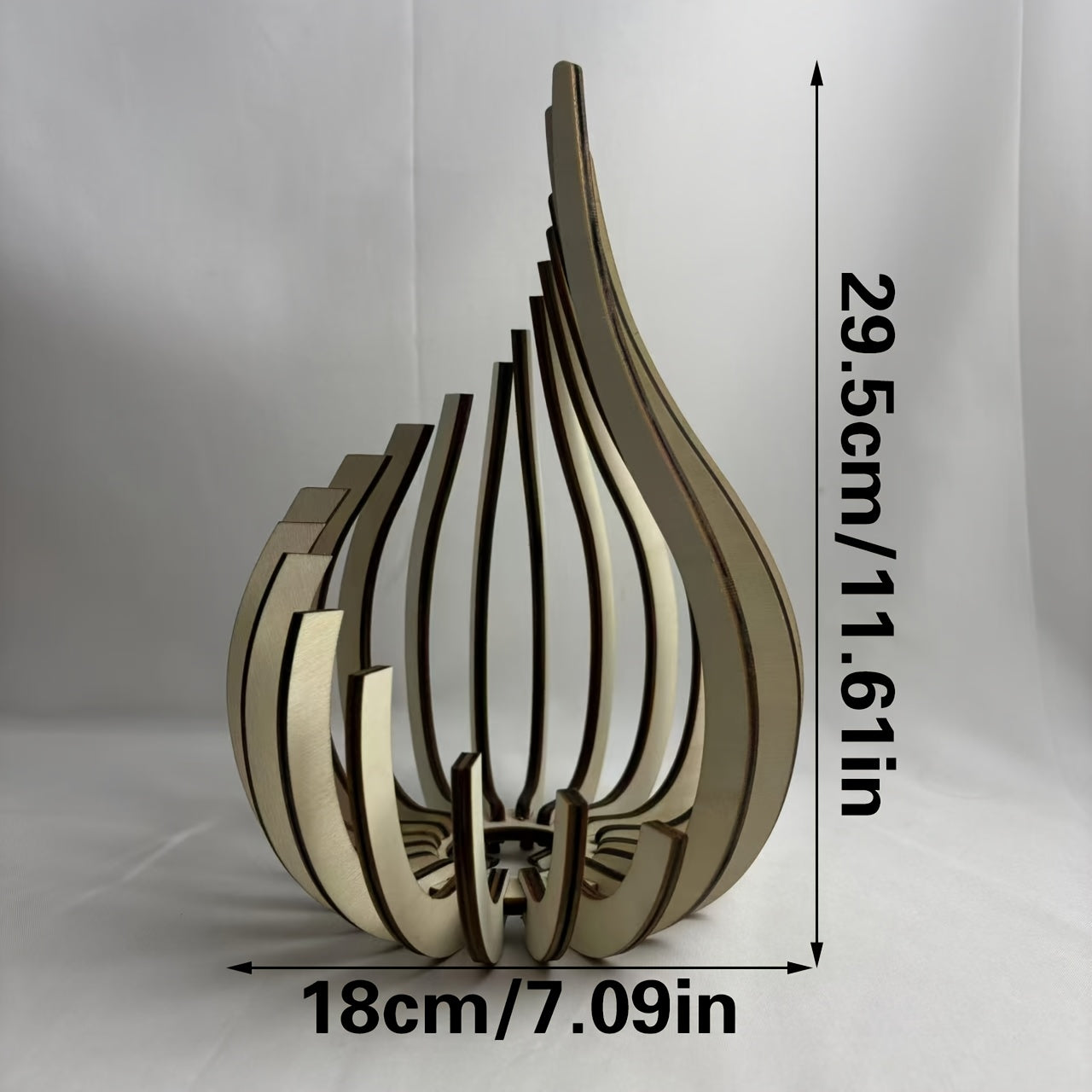 Hand-Carved Modern Minimalist Candle Holder - Elegant Artificial Wood Table Centerpiece with Natural Wood Grain, Animal-Inspired Design