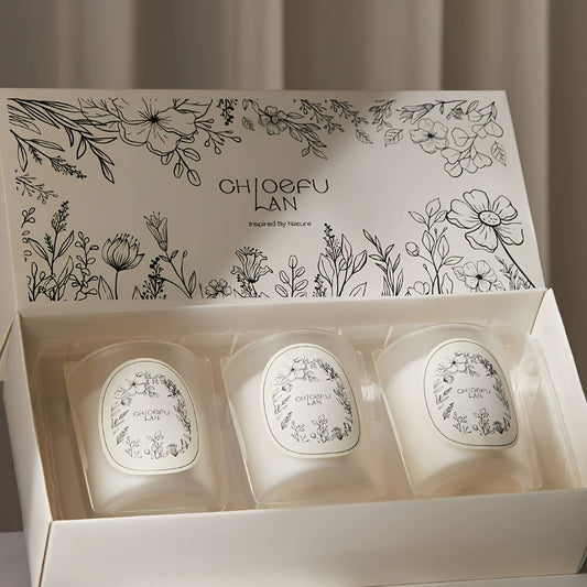 3pcs Scented Candle Gift Box Set Very Suitable for Christmas, Thanksgiving, Easter, Valentine'S Day, Exquisite Gifts for Boyfriend and Girlfriend