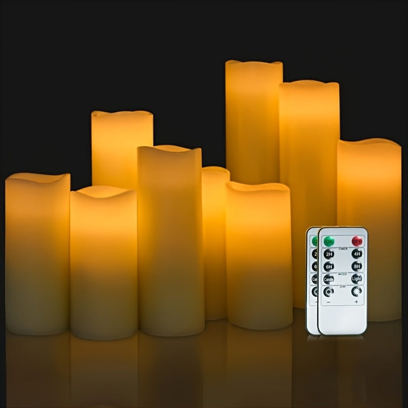 12-Pack Flameless LED Candles with Remote, Timer (2/4/6/8hr), Flickering Effect,